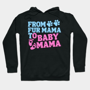 From Fur Mama To Baby Mama Colored Hoodie